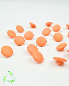 Recycled Plastic Shank Button - Tangerine