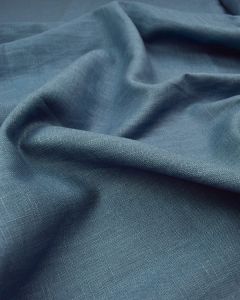 REMNANT Blue Enzyme Washed Linen Fabric - 100cm x 140cm