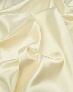 REMNANT Cream Crepe Backed Satin Fabric - 160cm x 115cm