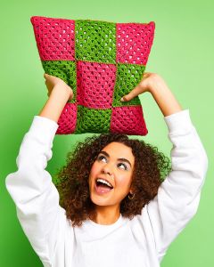 Sirdar Kith & Kin - Granny Square Cushion Crochet Kit