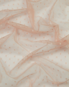 Spotty Tulle Fabric - Blush