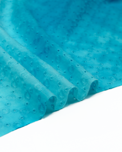 Tie Dye Broderie Anglais Fabric - Turquoise