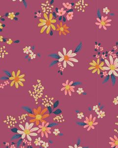 Tilda Patchwork Cotton Fabric - Chic Escape - Daisyfield Plum