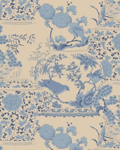 Tilda Patchwork Cotton Fabric - Chic Escape - Vase Collection Blue