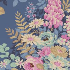Tilda Patchwork Cotton Fabric - Chic Escape - Whimsy Flower Blue