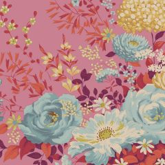 Tilda Patchwork Cotton Fabric - Chic Escape - Wild Garden Pink