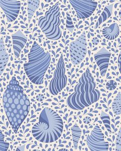 Tilda Patchwork Cotton Fabric - Cotton Beach - Shells Blue