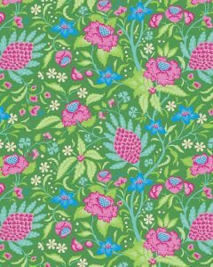 Tilda Patchwork Cotton Fabric - Bloomsville - Flowertangle Green