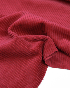 REMNANT Carmine Red Jumbo Cord Fabric - 130cm x 142cm